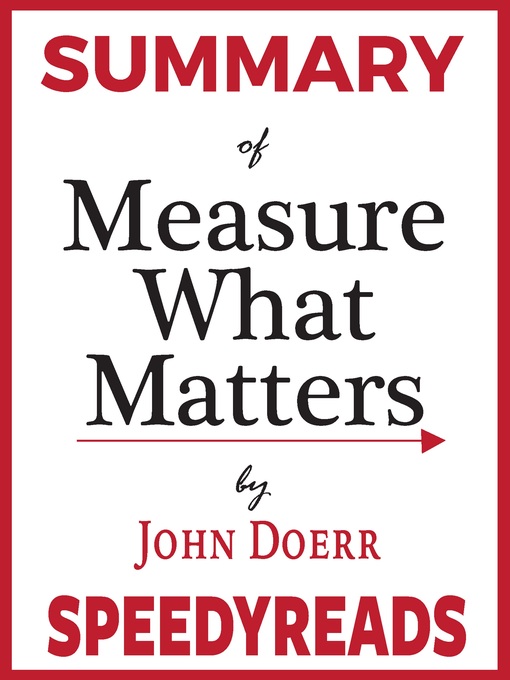 Title details for Summary of Measure What Matters by SpeedyReads - Wait list